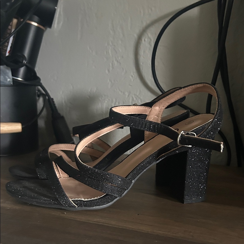 Elegant Black Strappy Heels